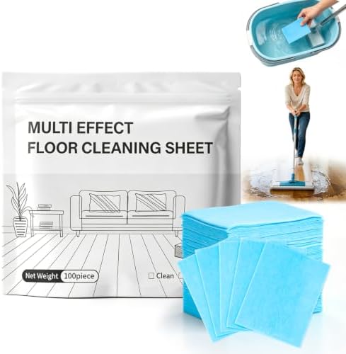100 Piece Multi-Effect Floor Cleaning Tablets, Multi- Surface Cleaner for Hardwood, Tile, Laminate and More, Eco-Friendly Plant-Based Formula pet friendly (Blue) by Unknown
