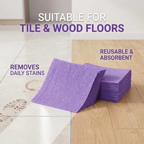 120-Pack Water Soluble Floor Cleaning Tablets, Multi-Surface Floor Cleaning Sheets for Mopping, Clean for Tile Wood Laminate, Purple - Image 4