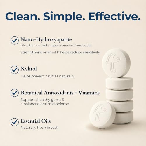 Yuzu Mint Fluoride-Free Toothpaste Tablets, Tin 62 ct nHAp - Image 4