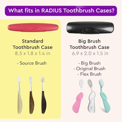 RADIUS Toothbrush Travel Case for Standard Brush, BPA-Free Recycled Plastic, Portable for Bathroom, School, Home, Camping (FITS ALL CONVENTIONAL TOOTHBRUSH SOURCE TOOTHBRUSH) - Image 3