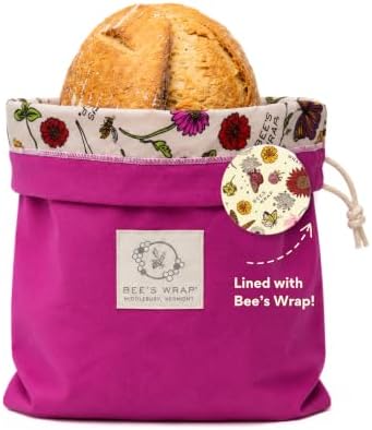 Bee's Wrap Beeswax Bread Bags, 1 Pack - Meadow Magic by BeesWrap