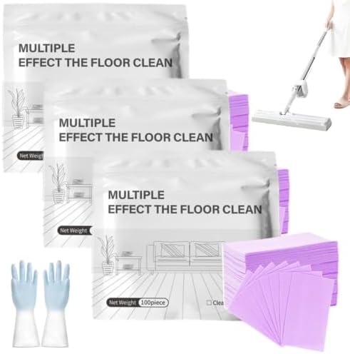 100-Piece Multi-Surface Floor Cleaning Tablets, Multi-Surface Floor Cleaning Tablets, Multiple Effect the Floors Clean, Concentrated Cleaner for Hardwood, Tile, Laminate & More (Purple, 3bags) by Unknown