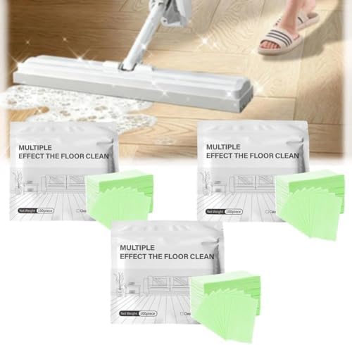 100/150/200/300pcs Floor Cleaning Tablets, Multi-Surface Floor Cleaning Tablets, Concentrated Cleaner Multiple Effect the Floors Clean for Tile,Hardwood (Green-300pcs) by Unknown