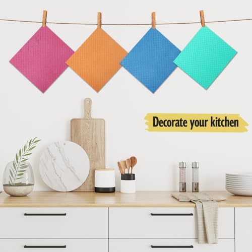 MoLKENE Swedish Dishcloths for Kitchen, 10 Pack Cellulose Sponge Cloths - Image 2