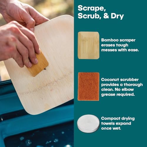 AR Adventure Ready Scrub & Dry Dish Cleaning Kit for Camping & Backpacking - Image 2