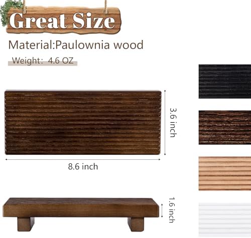 Bathroom Tray Farmhouse Decor Kitchen Soap Holder, 8.7" * 3.6" Walnut - Image 3