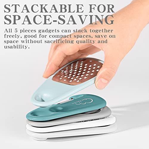 Kitchen Gadgets Set, Stackable for Saving Space, Blue, 5 Pieces - Image 2