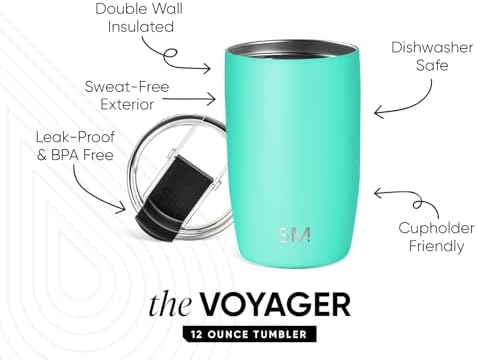 Simple Modern Travel Coffee Mug with Lid | 12oz | Blue - Image 2