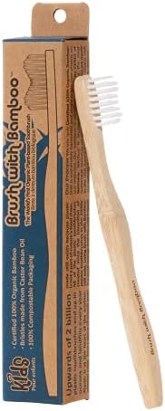 Brush with Bamboo Toothbrush with Plant-Based Bristles, Organic Bamboo, BPA-Free, Eco-Friendly, 100% Biobased, Soft Bristles, Zero Waste, Dental Care Product - 4 Pack - Image 2