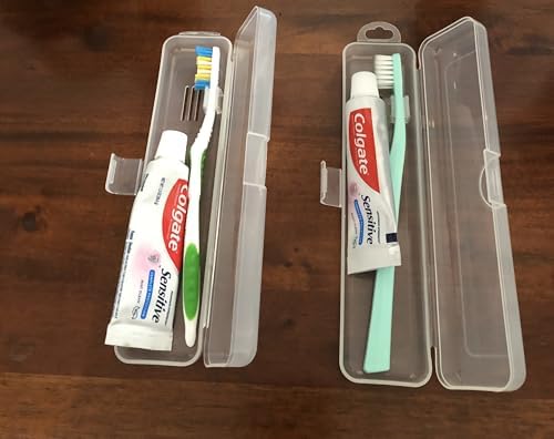 MingTa Set of Two Pack Travel Toothbrush & Toothpaste Storage Case Travel Size - Image 3