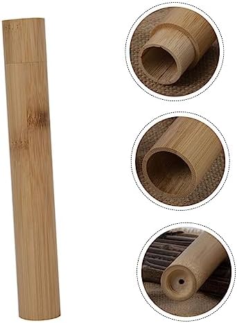 PartyKindom 2pcs Portable Travel Toothbrush Case Holder Bamboo Toothbrush Storage Container Waterproof and Lightweight for Outdoor Camping Hotel Use - Image 5