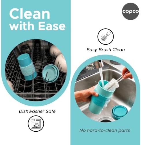 Copco Acadia Travel Mug, 16 Oz - Aqua & Mint/Aqua & Grey, Set of 4 - Image 4