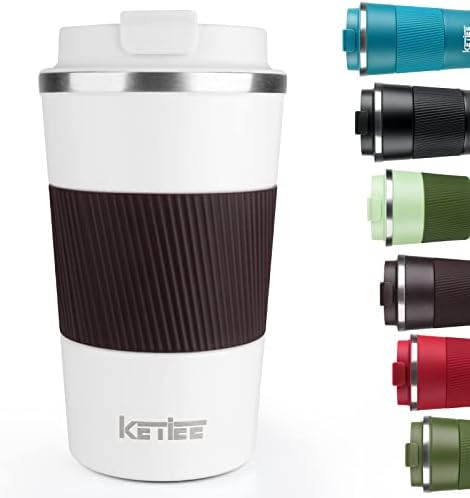 KETIEE Travel Coffee Mug 12oz: Reusable Coffee Cup with Leakproof Lid by KETIEE