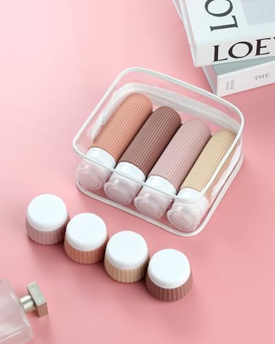 Mrsdry Travel Bottles - 8 Pack, TSA Approved 3 oz Travel Containers for Toiletries, Clear Bag, Leak Proof Silicone Squeezable Essentials Jars - Image 5