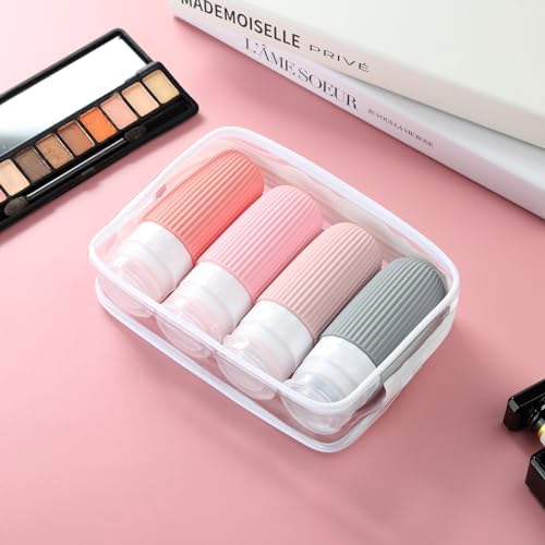 Mrsdry Travel Bottles for Toiletries, Tsa Approved 2oz Travel Bottles, BPA Free Leak Proof Travel Size Toiletry Containers, Refillable Travel Accessories with Toiletry Bag for Shampoo Liquid (4 Pack) - Image 7