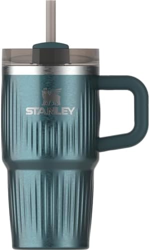 STANLEY Quencher H2.0 Tumbler with Handle and Straw 20 oz | Flowstate 3-Position Lid | Cup Holder Compatible for Travel | Insulated Stainless Steel Cup | BPA-Free | Fluted Marina Shine by Unknown