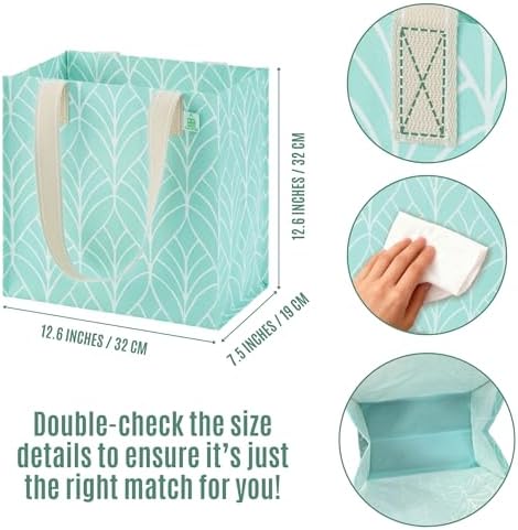 VENO 2/4 Pack Compact Reusable Grocery Shopping Bags with Hard Bottom - Image 3