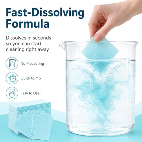 Variety of Scents Multiple Effect the Floor Cleans, 2026 Upgraded Floor Cleaning Solution Tablets, Dissolvable Pre-Measured Deep Cleaning Cleaning Solution (Pink, 100Pcs) - Image 4