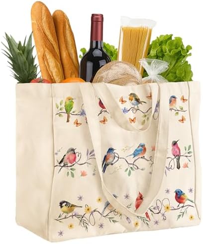Miss Adola Cute Extra Large Canvas Grocery Tote Bag by MissAdola
