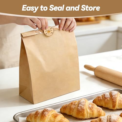 Tripho 50 Pcs Extra Thick Bread Bags for Homemade Bread with Clear Window - Image 5