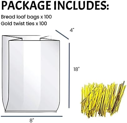 Reusable Plastic Bread Bags for Homemade Bread - 50 Pack Clear Bag with Ties For An Airtight Moisture-free Preservation and Storage - Loaf For Home Bakers and Bakery Owners - Image 7