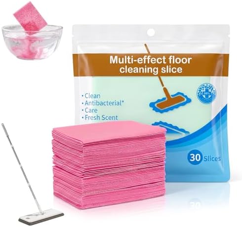 Multi-Effect Floor Clean Tablets, 2026 Upgraded Floor Cleaner Tablets, Multi-Surface Cleaner, Dissolvable Pre-Measured Deep Cleaning Cleaning Solution for Tile & Vinyl Floors (Pink 30PCS) by Byblack