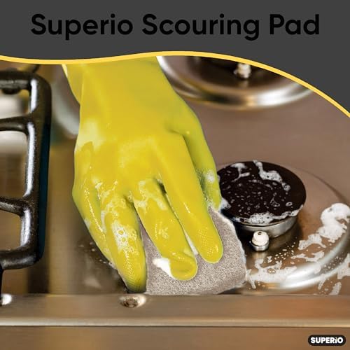 Natural Scouring Pad Non-Scratch Sisal Plant Based Scrubber Cleaning Scrub Pads, Eco-Friendly Reusable Kitchen Scrubbing Pad Pack of 15, by Superio - Image 6