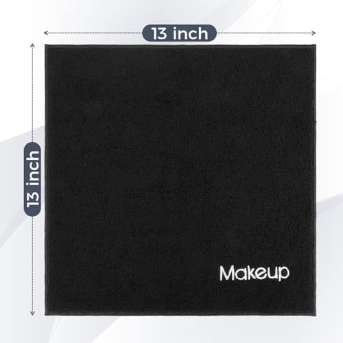 GLIMGLINT Makeup Remover Wash Cloths 5 Pack – Soft Black Makeup Towels - Image 6
