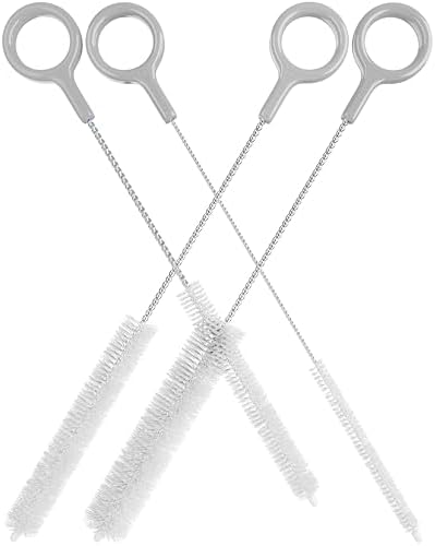 Buenalife Heavy Duty Cleaning Brushes Set of 4 - Extra Long Straw Cleaners for Metal and Plastic Reusable Drinking Straws, to Clean Small Spaces, Sippy Cups, Water Bottles - Sturdy Hard Brush Bristles by Buenalife