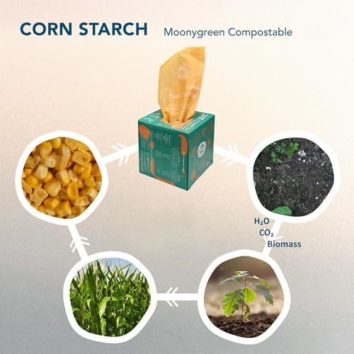 Compostable Trash Bags 13 Gallon, Tall Kitchen Heavey Duty Food Waste Bags, Extra Thick, Certified US BPI ASTM D6400, 49.2 Liter, 50 Count - Image 4