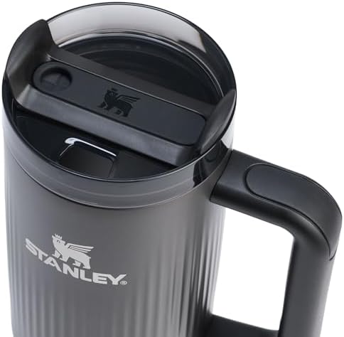 STANLEY Quencher H2.0 Tumbler with Handle and Straw 30 oz | Flowstate 3-Position Lid | Cup Holder Compatible for Travel | Insulated Stainless Steel Cup | BPA-Free | Fluted Black - Image 2