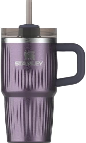 STANLEY Quencher H2.0 Tumbler with Handle and Straw 20 oz | Flowstate 3-Position Lid | Cup Holder Compatible for Travel | Insulated Stainless Steel Cup | BPA-Free | Fluted Wisteria Shine by Unknown