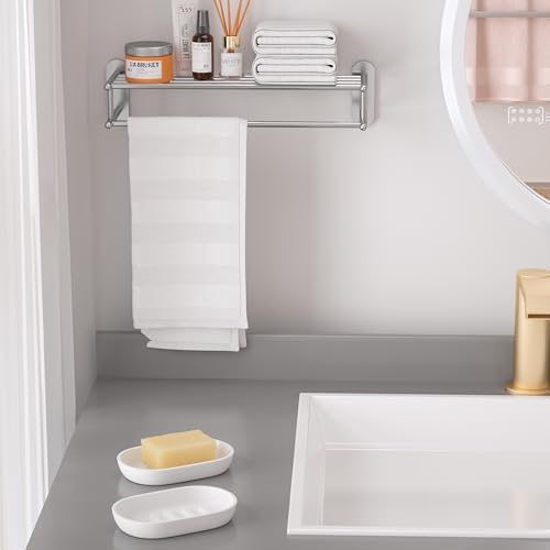 2Pcs/SetBathroom Soap Dishes, Not Plastic！,Bamboo Soap Dishes Holder for Bathroom Shower, Bathroom Sink Soap Dish (White) - Image 4