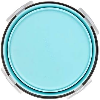 CARTINTS 1200ml Large Collapsible Meal Prep Containers, Reusable Silicone Food Storage Containers, Stackable Fridge Storage Containers, With Leakproof Lids, Microwave and Freezer Safe, Blue - Image 4