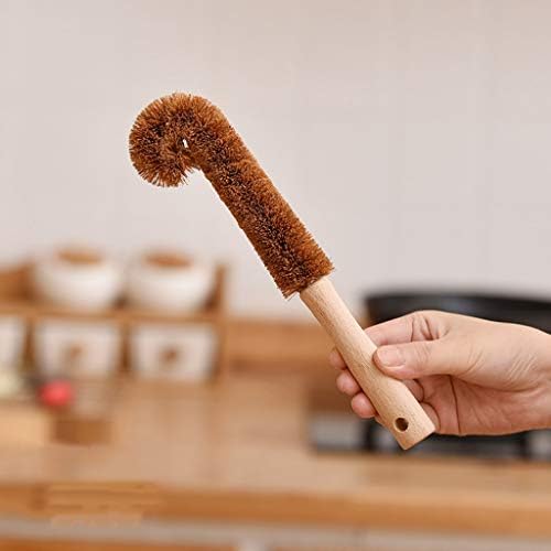 Kitchen Wooden Handle Fiber Brush Dish Bottle Scrub Wash Tool - Image 3