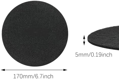 12PCS Black Bin Deodorising Cotton Pad 6.7 Inch Air Purification Filter Compatible with Most Standard Sized Dome Lid Recycling Bins - Image 3