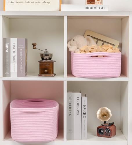 CubesLand Cute and Durable Small Cotton Rope Basket for Organizing - Image 4