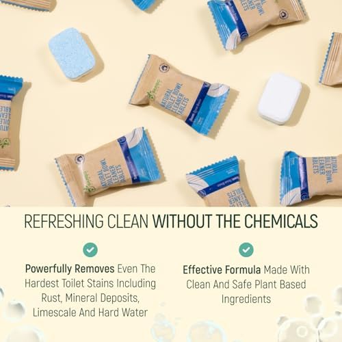 Natural Toilet Bowl Cleaning Tablets - Eco Friendly Products & Cleaning Supplies Bathroom Cleaner Refill Tablet Pack Of 12/24/48 Tabs (24) - Image 5