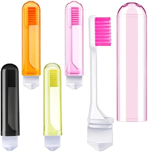 Patelai 4 Pcs Travel Toothbrush Mini Foldable with Case,Honey Color by Patelai