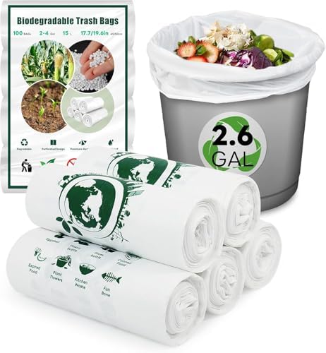 Small Trash Bags 2.6 Gallon - Garbage Bag Biodegradable by EmpoweringEco-friendlyLiving