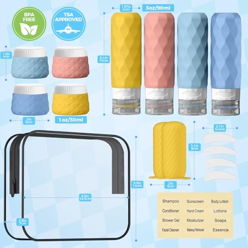 Silevoler 16Pack Travel Bottles for Toiletries, Bottles, Jars, and Covers - Image 2