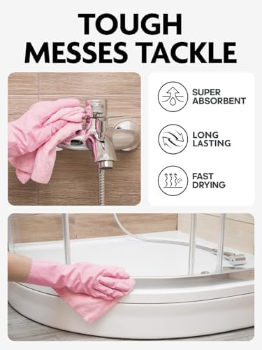 Fantasticlean Microfiber Cleaning Cloth Roll- 90 Sheets, 12" x 12" (Pink) - Image 6