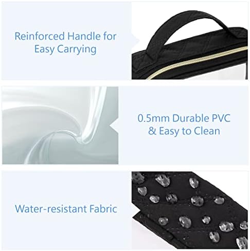 PACKISM Clear Makeup Bag Travel - TSA Approved Toiletry Bag, 3 Pack Black - Image 4