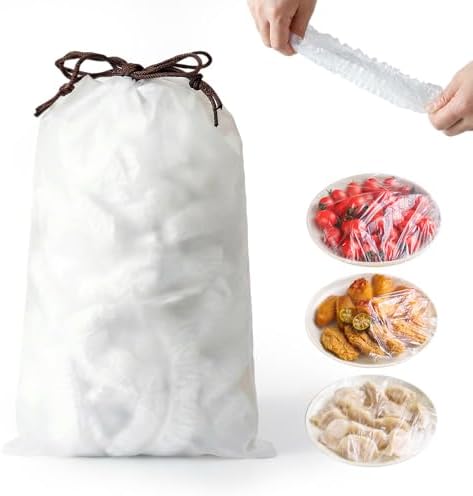Disposable Stretch Food Covers for Bowls Reusable Fresh Keeping Bags (X100) by KAMOJI