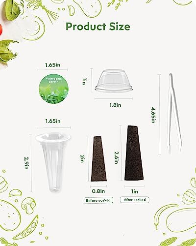 URUQ 140pcs Hydroponic Pods Kit Compatible with AeroGarden & Most Brands - Image 6