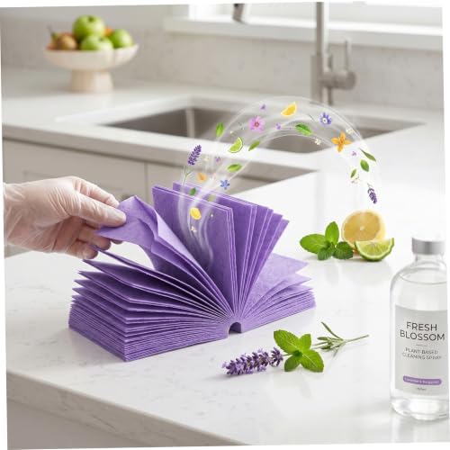 120-Pack Water Soluble Floor Cleaning Tablets, Multi-Surface Floor Cleaning Sheets for Mopping, Clean for Tile Wood Laminate, Purple - Image 2