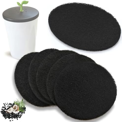 NewKe 6 Pack Natural Charcoal Filter Refills, Oval-Shaped Charcoal Filters by NEWKE