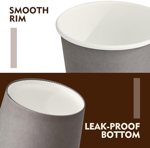 YEEHAW 16 oz Coffee Cups with Lids, Grey, 100 Pack - Image 3