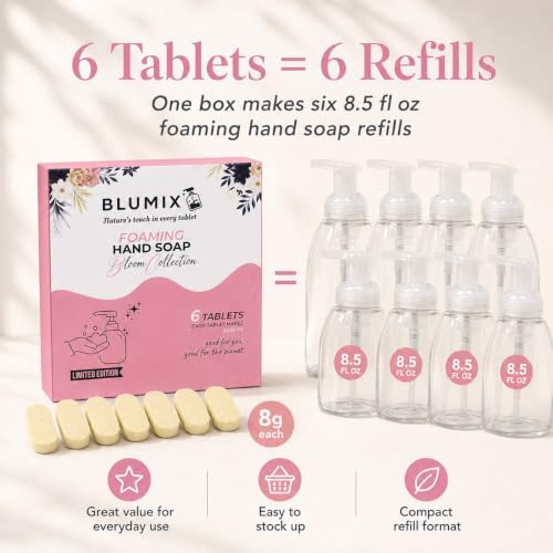 Foaming Hand Soap Refill Tablets, Concentrated Hand Soap Tablets, Just Add Warm Water, For Reusable Foaming Soap Dispensers (6 Count, Lilac, Refill Only) - Image 4