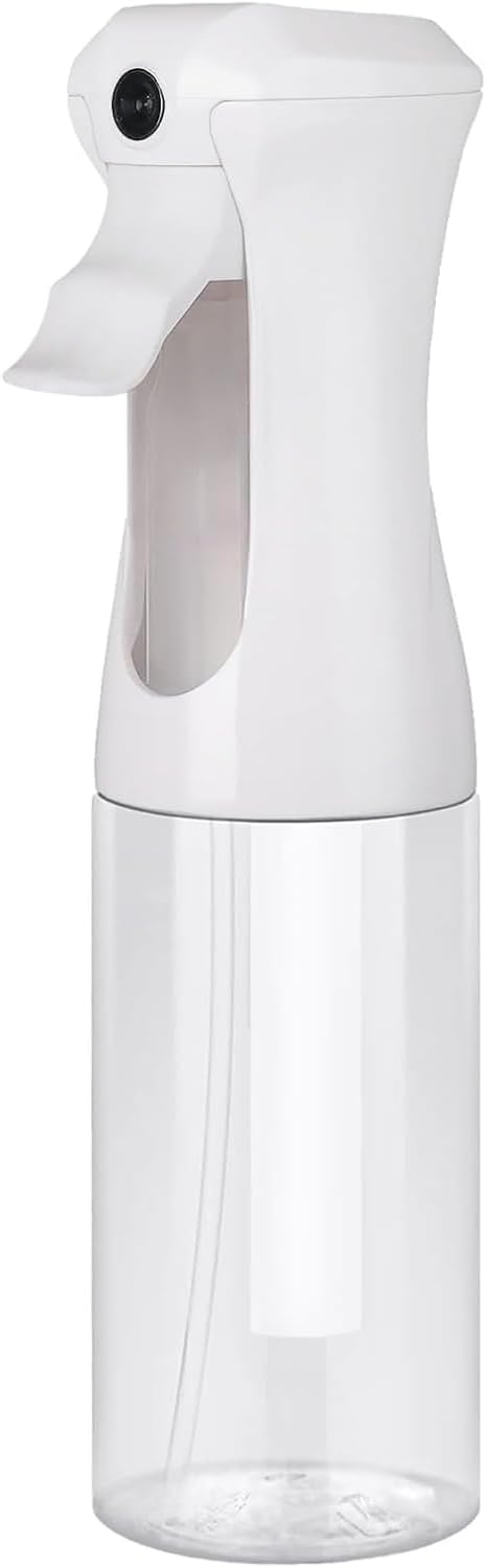 VIGOR PATH Continuous Spray Bottle – Fine Mist Mister Spray Bottle for Hair, Plants, Cleaning, Pets & Travel | Refillable Water Spray Bottles (200ml / 6.7oz) Clear